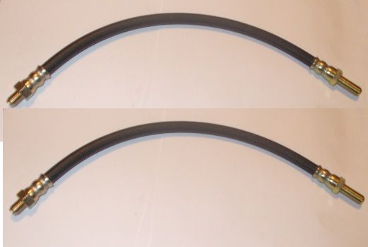 FRONT BRAKE HOSES x2 (MGB) (** Chrome Bumper **) (1962- 74 Only)  